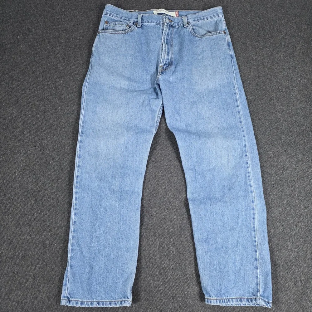 Levis 505 Regular Fit Jeans Mens 36x30 Measures 34x28.5 Blue‎ Straight Leg Denim
